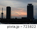 大阪梅田から西の空を眺める