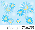 素材ナンバー 730835 : 「水色の花模様」