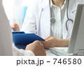 素材ナンバー 746580 : 「問診をする女医と患者」
