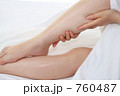 美容イメージ　女性の足とエステマッサージ