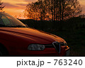 アルファと夕焼け