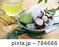 抹茶アイスと白玉のせ氷あずき　２