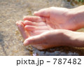 水をすくう手