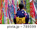 七夕祭り浴衣の少女