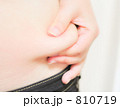 脇腹おつまむ女性