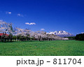 小岩井農場の桜並木と岩手山