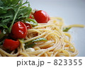 みず菜とミニトマトのペペロンチーノ