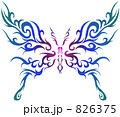 蝶のトライバル1（白）