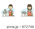 コンビニ店員のイラスト素材