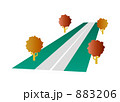 舗装された道路のイラスト