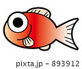 目の大きな金魚のイラスト