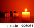 ロウソクと2個のかぼちゃハロウィンイメージ ロウソクと2個のかぼちゃハロウィンイメージ