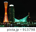 夜の神戸港