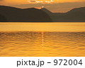夕日に染まる猪苗代湖３
