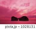 円月島の夕日