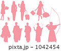 シルエットの女性（イベント・晴れ着）
