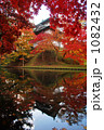 水鏡　弘前公園丑寅櫓と紅葉