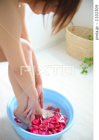 「足湯」の写真素材