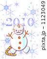 2010年賀状トラの雪だるま（縦位置）