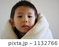 毛布に包まって防寒