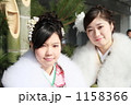 振り袖の2人