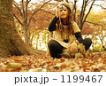 人物 女性 紅葉