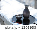 熱燗で雪見酒
