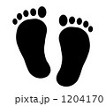 足跡のシルエット