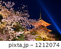 素材ナンバー 1212074 : 「夜桜と清水寺」
