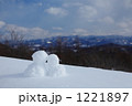 スキーリゾートの雪だるま