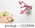 雛あられと桃の花