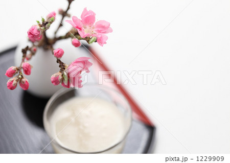 甘酒と花桃