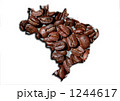 ブラジルとコーヒー豆の地図