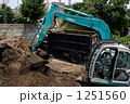 家の出来るまで・クレーンによる整地（土の運び出し）