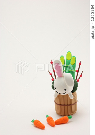 粘土の門松うさぎ 粘土の門松うさぎ