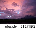 嵐の後の夕焼け（富士山）