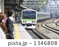 原宿駅に入る山手線