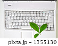 パソコンと葉