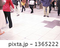 改札を利用する人々