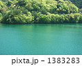 湖面と新緑ー２