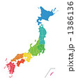 日本地図　色分け枠ナシ版