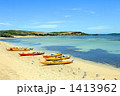 ペンギン島の入り江とシーカヤック