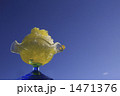 快晴の青空と和ガラス器のレモン氷