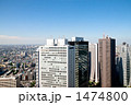 新宿高層ビル青空バック風景