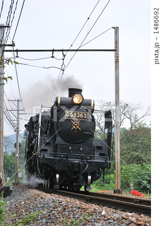 秩父鉄道上長瀞駅と長瀞駅間を走るSL 秩父鉄道上長瀞駅と長瀞駅間を走るSL
