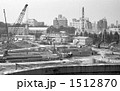 建設中の後楽園エアードーム球場　昭和６０年