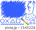 クレヨン画　あお