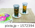 麦茶とうちわ
