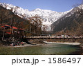 早春の上高地　河童橋