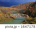 鉄橋と紅葉 01